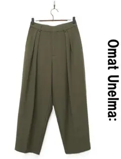 G527/Omat Unelma コクーンソフトスラックス 裏起毛 1 緑 秋冬