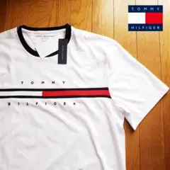 【新品】トミーヒルフィガー 25ss フラッグロゴ Tシャツ ホワイト М
