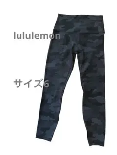 Lululemon ヨガパンツ カモフラージュ柄 黒/グレー サイズ6