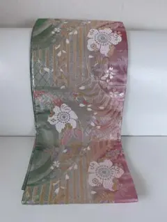 極美品!振袖袋帯(ピンク・グリーン)