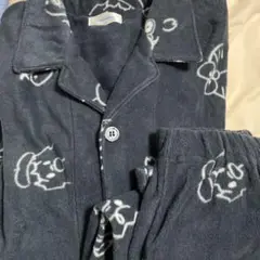 ネイビー フリース パジャマセット