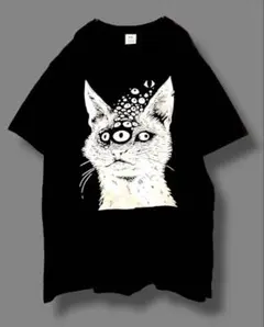 【期間限定値下げ】ホラー　Tシャツ　ネコ　猫　2XL ブラック
