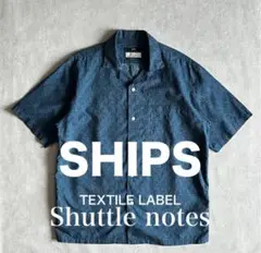 SHIPS Shuttle notes ペイズリー柄 オープンカラーシャツ
