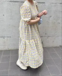 lit. back ribbon check OP yellow