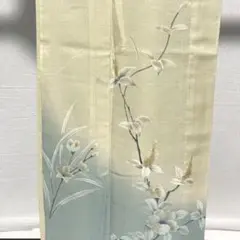 D460 夏着物　訪問着　手描き　花模様　紗　正絹　極美品