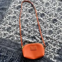 オレンジ ショルダーバッグ 内ポケット付き