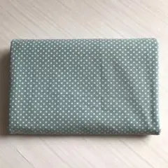 シーチング　ドット　ブルー　ハギレ 108×100cm+α