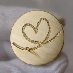 25mmシーリングワックススタンプ3D 刺繍が好き　ハート形　可愛い真鍮ヘッド