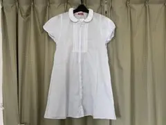 アースミュージック&エコロジー　白×水色ストライプ　チュニック　ワンピース　新品