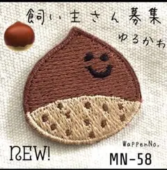 激レア⚡️可愛い❤️にっこり☺スマイル★栗●モンブラン◆レア♩ワッペン　クリちゃん
