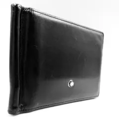 【美品】MONTBLANC　マネークリップ　二つ折り財布　ホワイトスター　黒