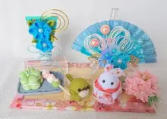 ちりめん細工　うさぎ　ウグイス　お花見　団子【お買い得】