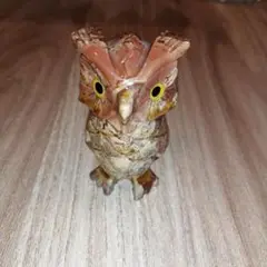 ふくろう　置物　石製