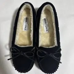 MINNETONKA ブラック モカシン