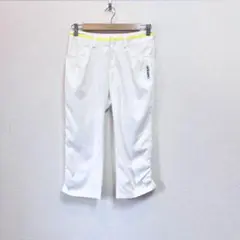 【極美品】adidas golf アディダスゴルフ クロップドパンツ ホワイト