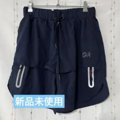 速乾✨ スポーツパンツ 短パン メンズ OR 紺色 L