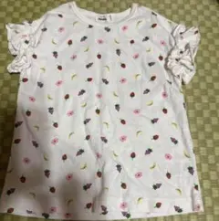 フルーツ柄 フリル袖 半袖シャツ
