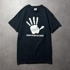 JERZEES チャリティ　メッセージ　ハンドサイン　ストリート　黒　S