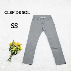 【クレドソル】スティックパンツ　SS　グレー　オフィスカジュアル　ストレッチ