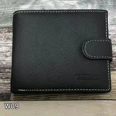 新品 送料無料 ☆W09 本革 財布 メンズ 折り財布 コンパクト 人気 牛革