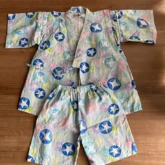 女の子甚平 上下セット 130cm 朝顔