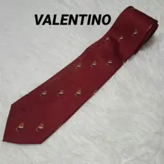 valentino ヴァレンチノ バレンチノ 赤 シルク ネクタイ 帆船柄