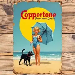 コパトーン Coppertone ブリキ看板 アメリカン雑貨 USA