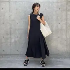 Mila Owen☆切替マチフレアワンピース 撥水・ウォッシャブル・防しわ機能