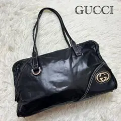 【大人気!✨】グッチ GUCCI ハンドバッグ トートバッグ レザー ブラック