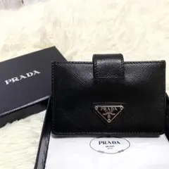 極美品✨PRADA カードケース アコーディオン 三角ロゴ サフィアーノレザー