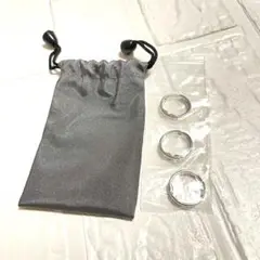いびき リング 3個セット シルバー