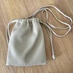 LAKOLE プリーツ巾着2WAYバッグ