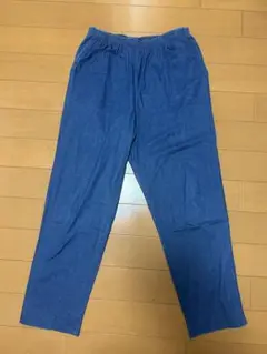 イージーパンツ デニム風 ブルー