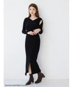 SNIDEL スリットニットワンピース
