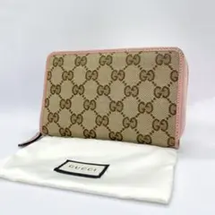 ✨大人気✨GUCCI GGキャンバス ミディアムウォレット 財布 ピンク系