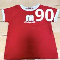 Miki House 赤 Tシャツ ミキハウス　赤　半袖90