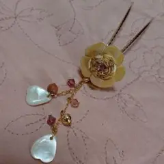 【美品】コンプレックスビズ お花とハートモチーフハーフスティック