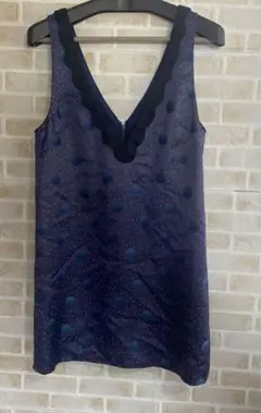 cynthia rowley シルク40% 水玉　トップス　ノースリーブ