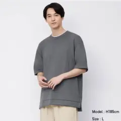 GU ドライダブルフェイスビッグプルオーバー グレー　Mサイズ