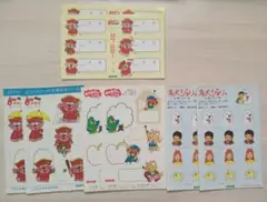 昭和レトロ　NHKシール　4種8枚　名犬ジョリィ　ロクジロー　ブンブンたいむ