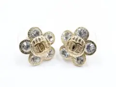 極美品! CHANEL★シャネル ココマーク ラインストーン ピアス