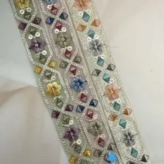 122.インド刺繍 1m50cm×3本セット