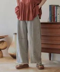 セルフカットバレルパンツ