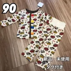 TOMICA トミカ パトカー 働く車 ボタン 長袖 パジャマ 中灰 90