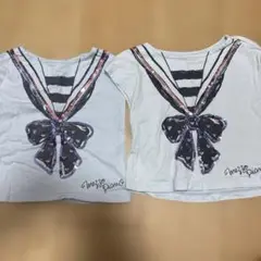 メゾピアノ　双子　110cm ノースリーブTシャツ　２枚セット