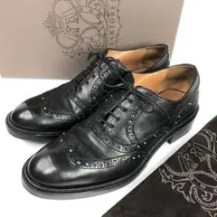 37 SARTORE サルトル 黒 レースアップ シューズ ウイングチップ 24