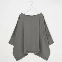 【プラステ】 リヨセルコットン ポンチョ シャツ (M) オリーブ 春夏 薄手