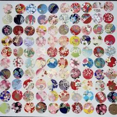 フレークシール(和紙シール)マル100枚 No.33