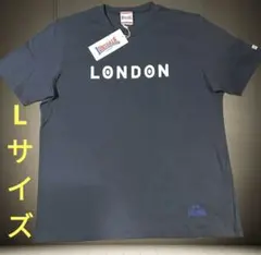 L 新品【LONSDALE】ロンズデールTシャツ ロンドンロゴT ネイビー