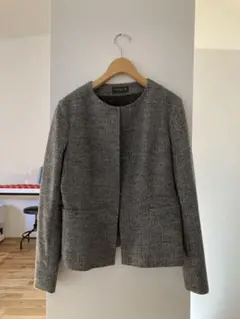 マッキントッシュ ロンドン ノーカラー ジャケット 38 ツイード
